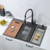 Nano Black Deep Double Bowl Stainless Steel