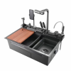 Nano Black Flying Rain Waterfall Kitchen Sink.png 800x800 800x800