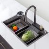Nano Black Top Mounted 304 Stainless Steel