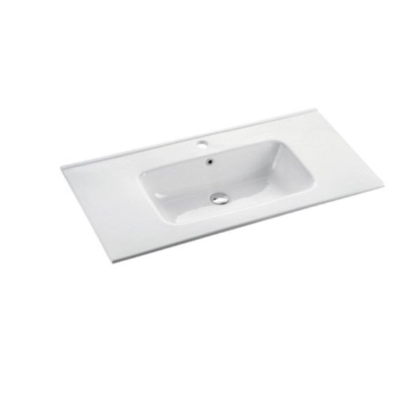 New Design Ceramic Cabinet Basin Bathroom Rectangular Feather Edge Cabinet Basin Lavabo