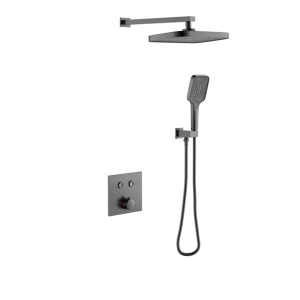 New Design Gun Gray Bathroom Wall Mounted Shower Faucet Concealed Shower