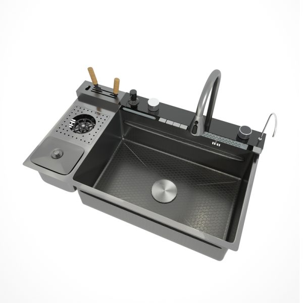 New Design Smart 304 Stainless Steel Kitchen Digital Display Sink Smart Kitchen Sink Multifunctional Sinks