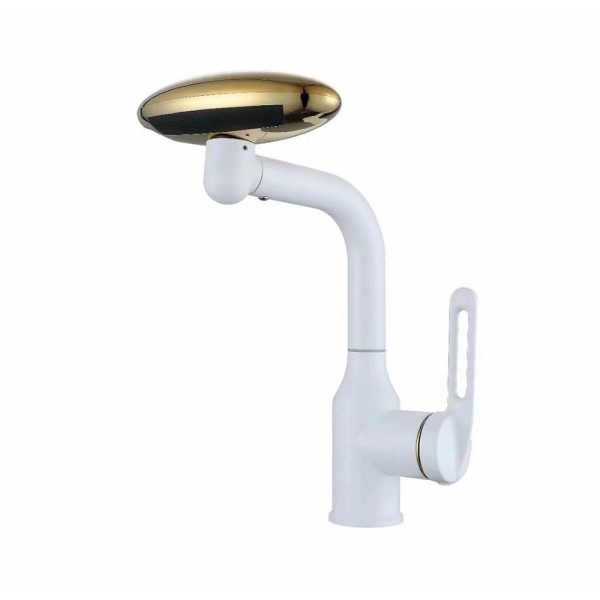 New Design Stainless Steel Multi Functional Bathroom Basin Tap Gold Spout Bathroom Stainless Steel Basin Mixer