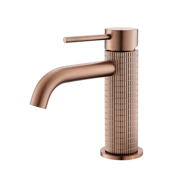 New Modern Style Hot Cold Water Single Handle Brass Wash Mixer Luxury Basin Taps Blushed Rose Golden Wash Basin Sink Faucets