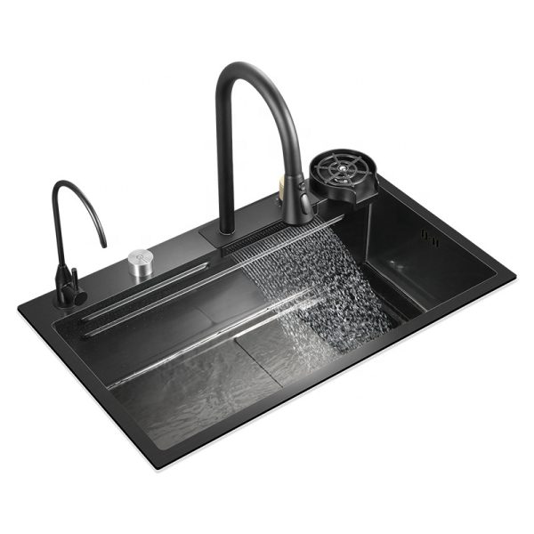 New Product Nndercounte Nano Stainless Steel Flying Rain Waterfall Sink Household Dishwashing Sink