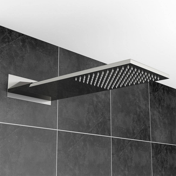 Newest Luxury in Wall Mounted Rectangular Shower Bathroom Rainfall Top Spray Waterfall Rain Shower Head