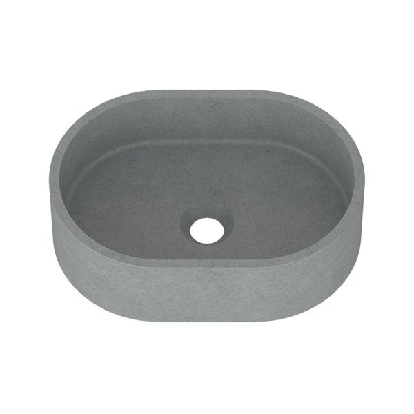 OEM Cement Wash Basin Above Counter Small Rectangle Countertop Concrete Bathroom Sink