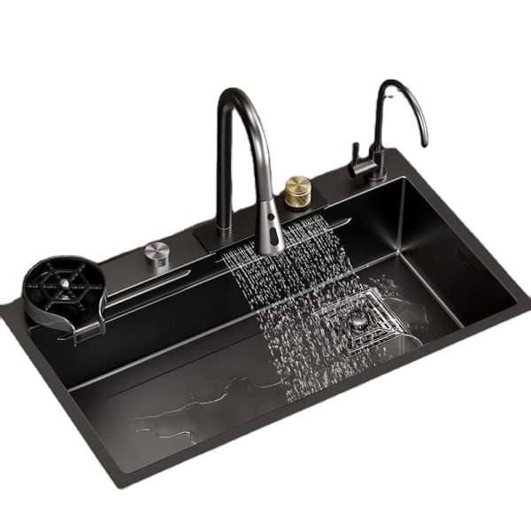 Sale Kitchen Sink Vegetable Basin 304 SS Large Tank, Household PVD Vacuum Plated Nano Thick Center Basin