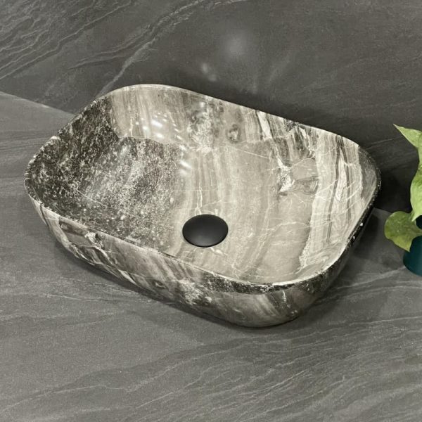 One-Piece Square Porcelain Wash Basin Fashionable Counter Top Cabinet for Bathroom or Washroom Use Ceramic Basin Bath Sink