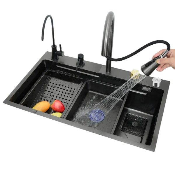 Kitchen Sink 304 Stainless Steel Smart Automatic Kitchen Sink