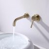 PVD Brushed Gold Wall Mounted Basin Mixer