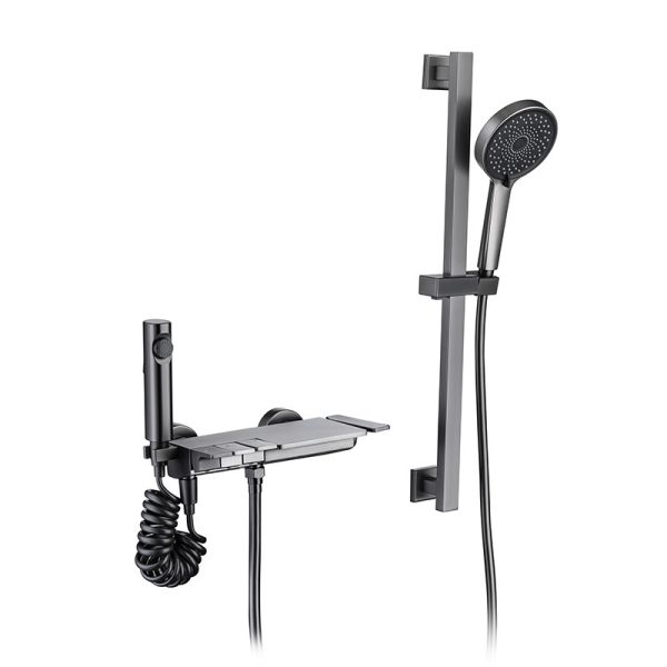 Polished Brass Triple Chrome Finish Bath Shower Faucet Thermostatic Hot/Cold Double Switch Copper Bathroom Shower Suit