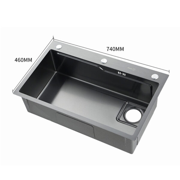 Factory Direct Rectangular 304 Stainless Steel Handmade Multifunction Kitchen Sink - Imagem 5
