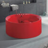 Tab mandi berdiri bebas akrilik bulat merah