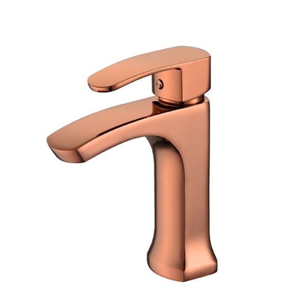 Rose Gold Lavatory Brass Water Tap Faucet Designs Vanity Sanitary Health Bathroom Sinks Mixers Basin Faucets