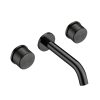 Round Dual Handles Wall Mounted Hot and