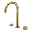 Round Handle Brushed Gold 3 Hole Antique