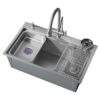 SUS30 Stainless Steel Ledge Multifunction Hand Made Workstation Kitchen Sink MP KS 004 1