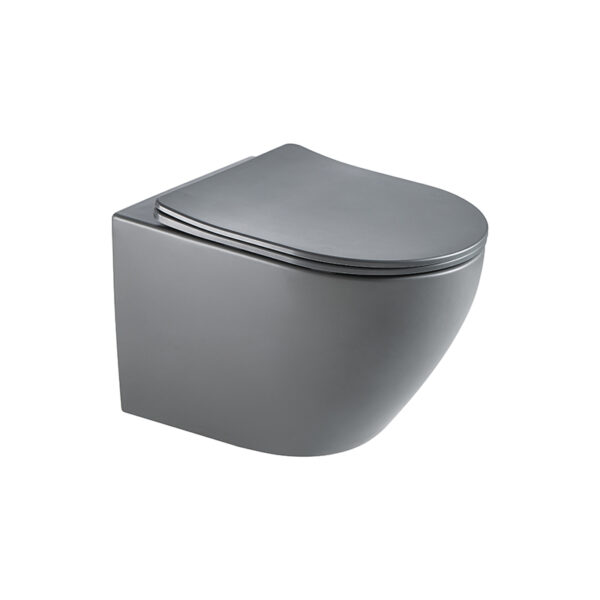 Sanitary Ware Toilet Luxury Europe Round Back Ceramic Sanitary Ware Wall Mounted Toilet 4