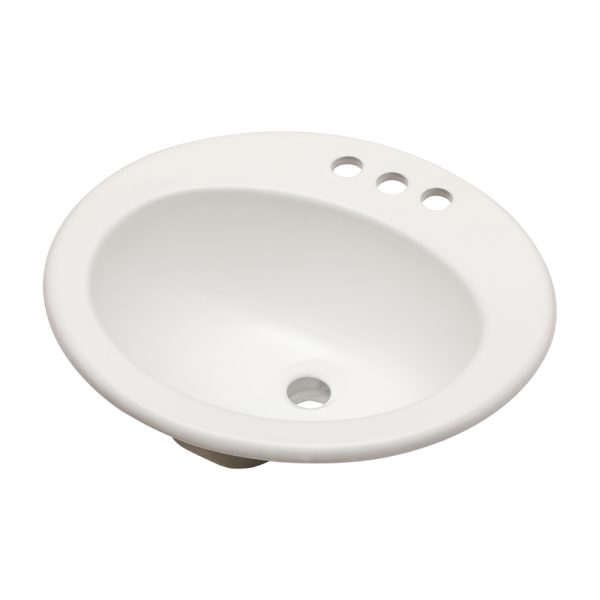 Owal White Semi Recessed Ceramic Wash Basin Sink Bathroom Cabinet Above Counter Bathroom Basin