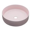 Sarlai Round Shape Pink Countertop Handmade Wash.jpg 800x800