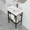 Sarlai Small Ceramic Washbasin with Stainless Steel.jpg 800x800