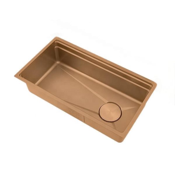 Seamless Design Large Single Bowl 75x41cm Stainless Steel Undermount Kitchen Sink