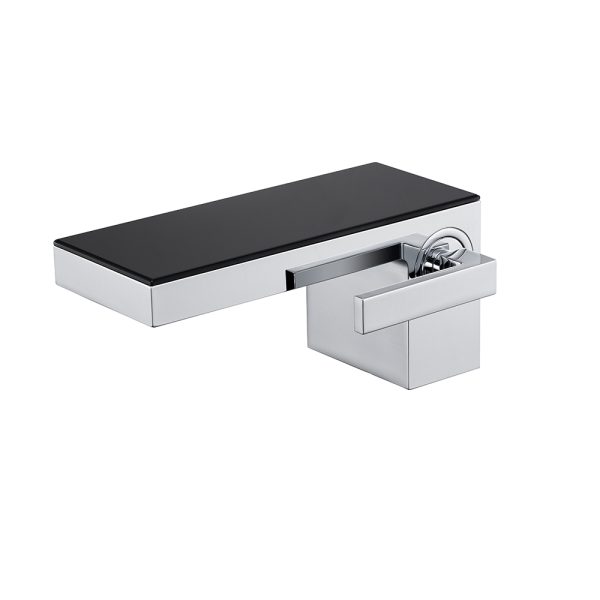 Short Modern Model Deck Mounted High Quality Hot Sale Basin Handle Waterfall Bathroom Basin Faucets