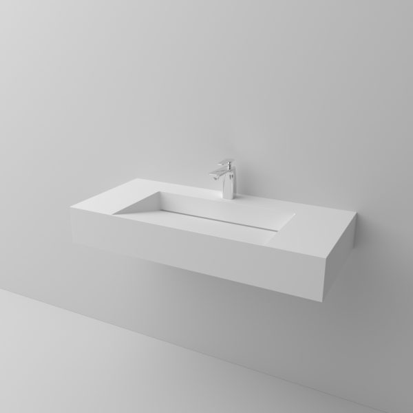 Simple Wall-mounted Wash Basin Saves Space for Apartments