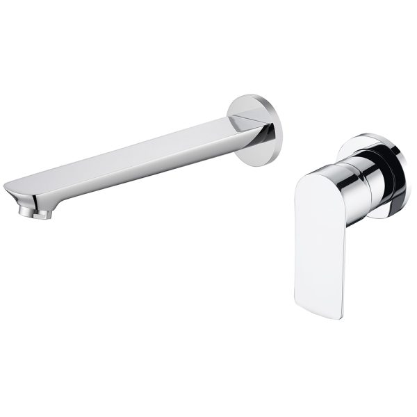 Single Handle Wall Mounbted Chrome Brass Tap Hot and Cold Bathroom Faucets