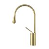 Single Hole Modern Brushed Gold Brass Waterfall