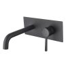 Solid Brass Modern Design Matt Black Single