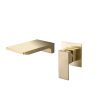 Solid Brass Wall Mounted Bathroom Basin Mixer