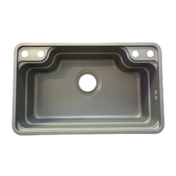 South America Hot Sale Stainless Steel Single Bowl Kitchen Workstation 140mm Drain Pressed Granite Nano Decor Kitchen Sinks