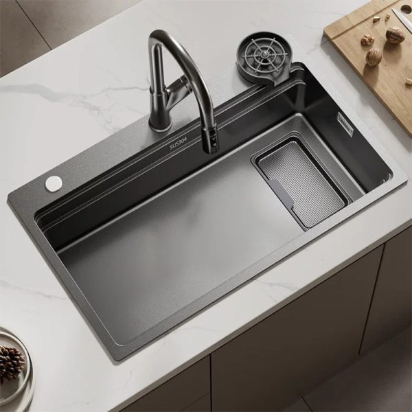 Hot Selling New Stainless Steel 304 Material Kitchen Sink Single Bowl Design with Handmade Strainer and Different Accessories