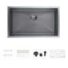 Stainless Steel Single Bowl Nano Dark Grey