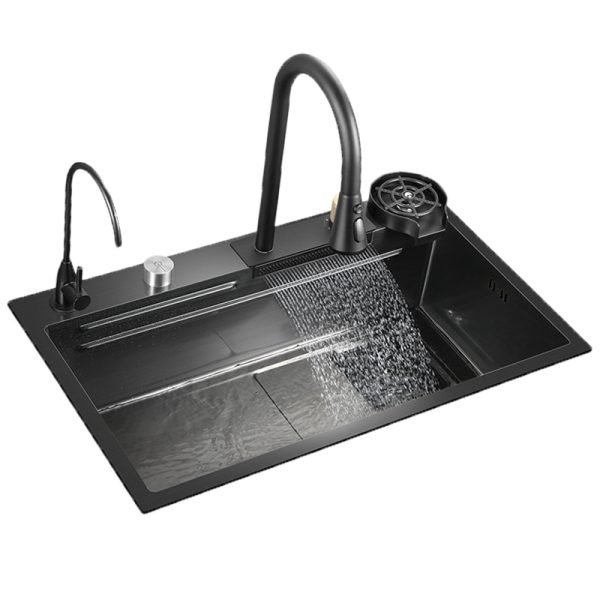 Thickened Flying Rain Waterfall Nano Sink 304 Stainless Steel Multifunctional Kitchen Sinks