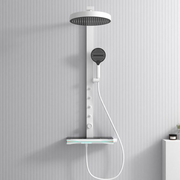 Gray Bathroom Digital Display Faucet Shower System Set Bathtub Hot and Cold 3 Functions Tap Smart Shower Set