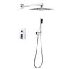Wall Mount Black Rainfall Shower Faucet Set.jpg 800x800