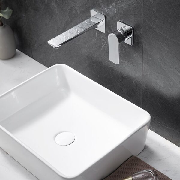 Wholesale Wall Mounted Bathroom Faucet Sanitary Ware Faucet Basin Mixer Tap For Bathroom Hotel Villa – Image 5