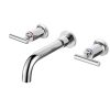 Wall Mounted Double Handle Chrome Brass Basin