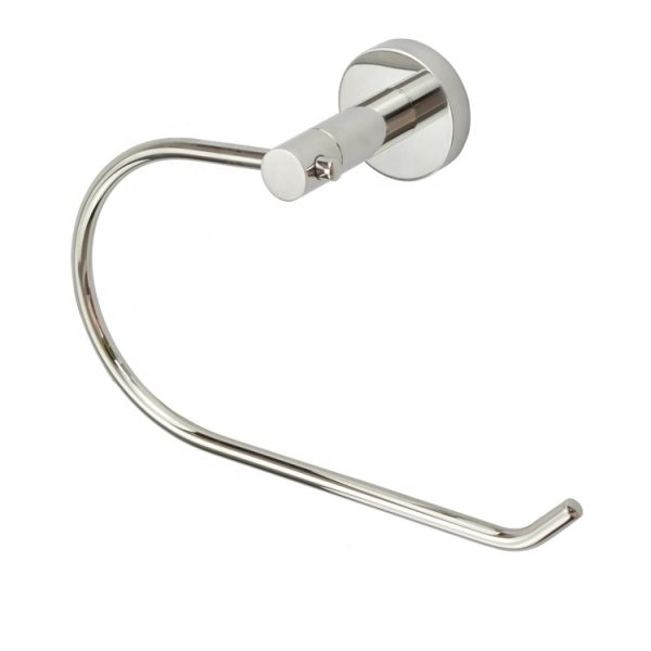 Wall Mounted Hotel Bathroom Accessories Round Single Hand Stainless Steel Towel Rack Bar Towel Rail Hanger Towel Hook