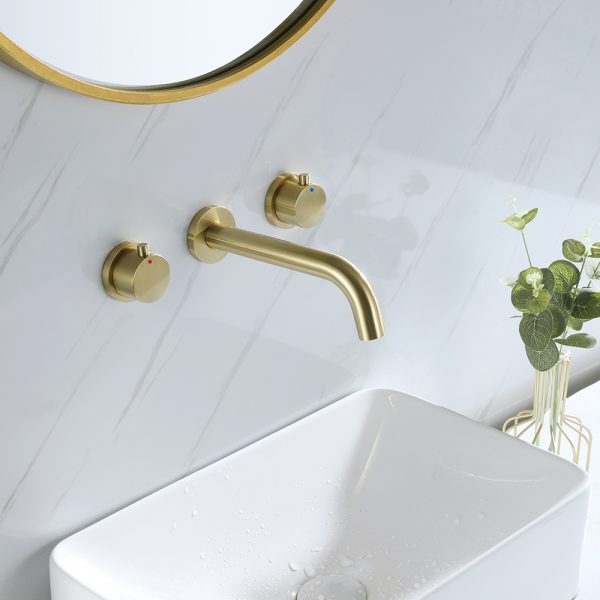 Luxury Basin Mixer Faucet Single Handle Brass Waterfall Washbasin Faucet Deck Mounted Gold Brass Bathroom Sink Faucet