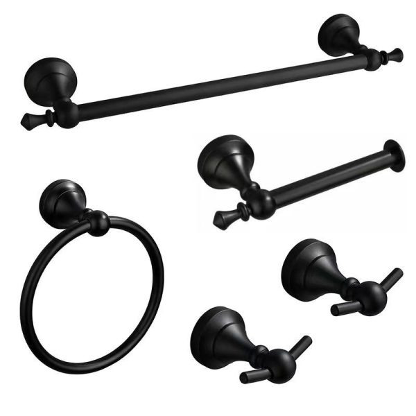 Wall Mounted Washroom Towel Rack Parts & Accessories Set 5 Piece Other Parts Toilet Hardware Bathroom Accessories Set