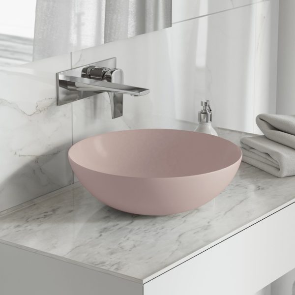 Washing Basin CUPC Ceramic Pink Porcelain Above Counter Sinks Customized Small Oval Bowl Shape Washbasin