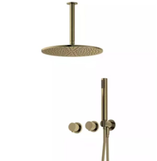 Watermark Luxury Black Brass Wall 2 Ways Shower Set with Shower Faucet