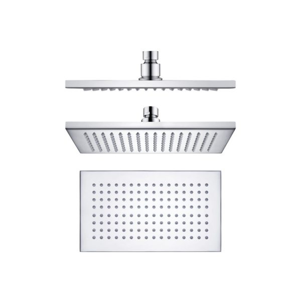 Overhead Rain Shower Faucet Ceiling Mounted Shower System Square Bathroom Shower Complete Set