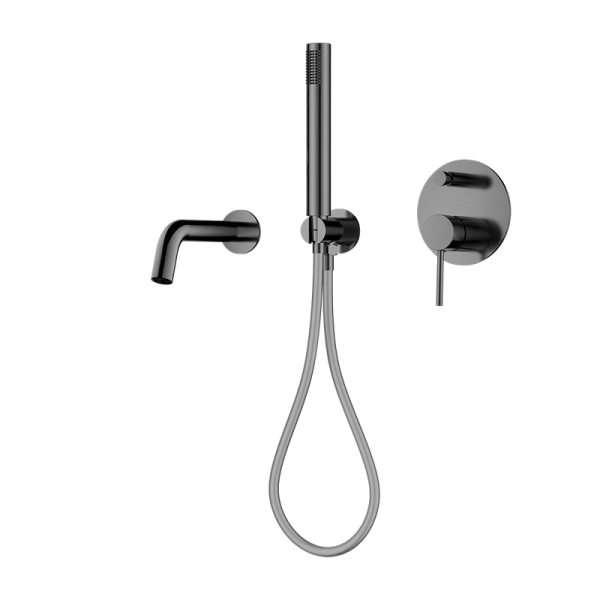 Stainless Steel Shower Set Handheld Shower Head Mixer Tap Wall Mounted Bathroom Faucet