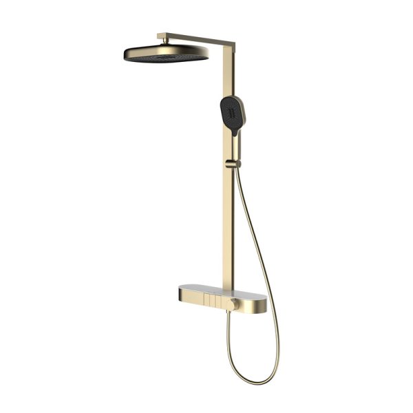 Weihao 3 Functions Exposed Bathroom Shower Set Temperature Display Shower System Bathroom Shower Faucets