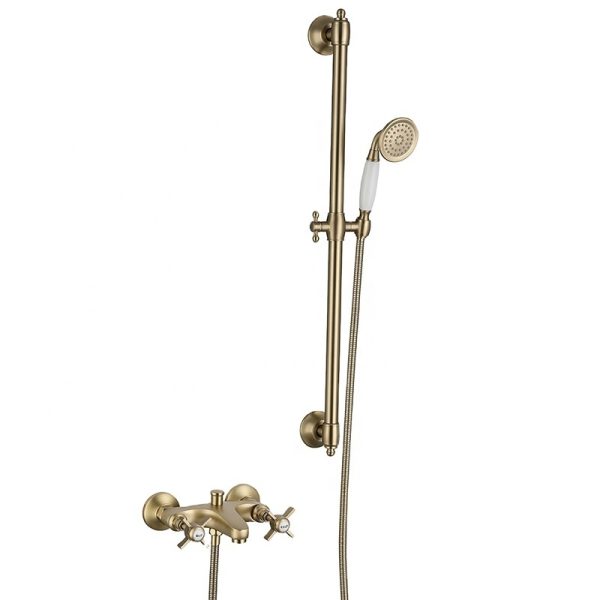Weihao Gold Bathroom Shower Set  Thermostatic Shower System Bathroom Rainfall Shower Faucet